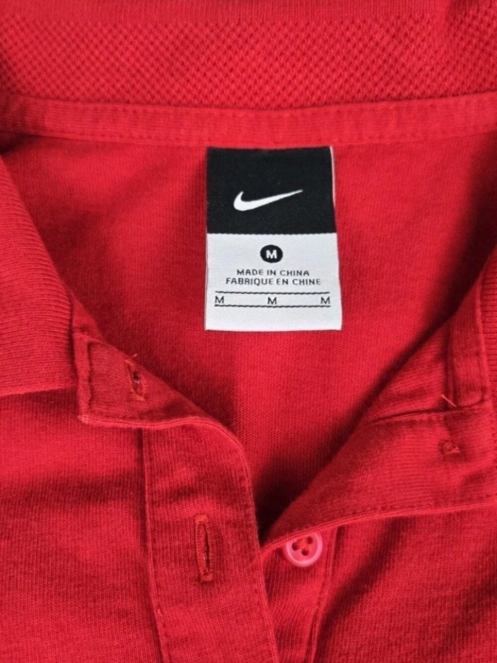 Nike USA Soccer Polo Shirt Women's Red Embroidered Swoosh - Size Medium - Picture 4 of 6